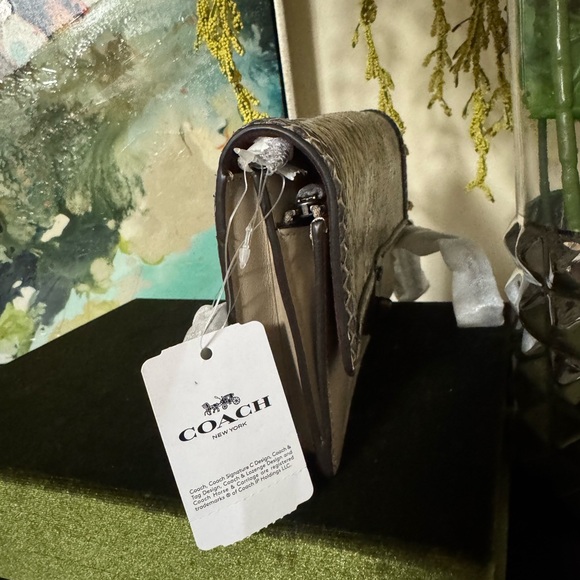 Coach Snake Print and Gray Crossbody Bag / NWT - Picture 4 of 10